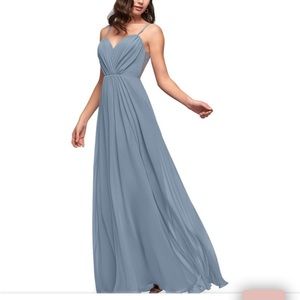 Azazie Lexy Size 8 - Dusty Blue